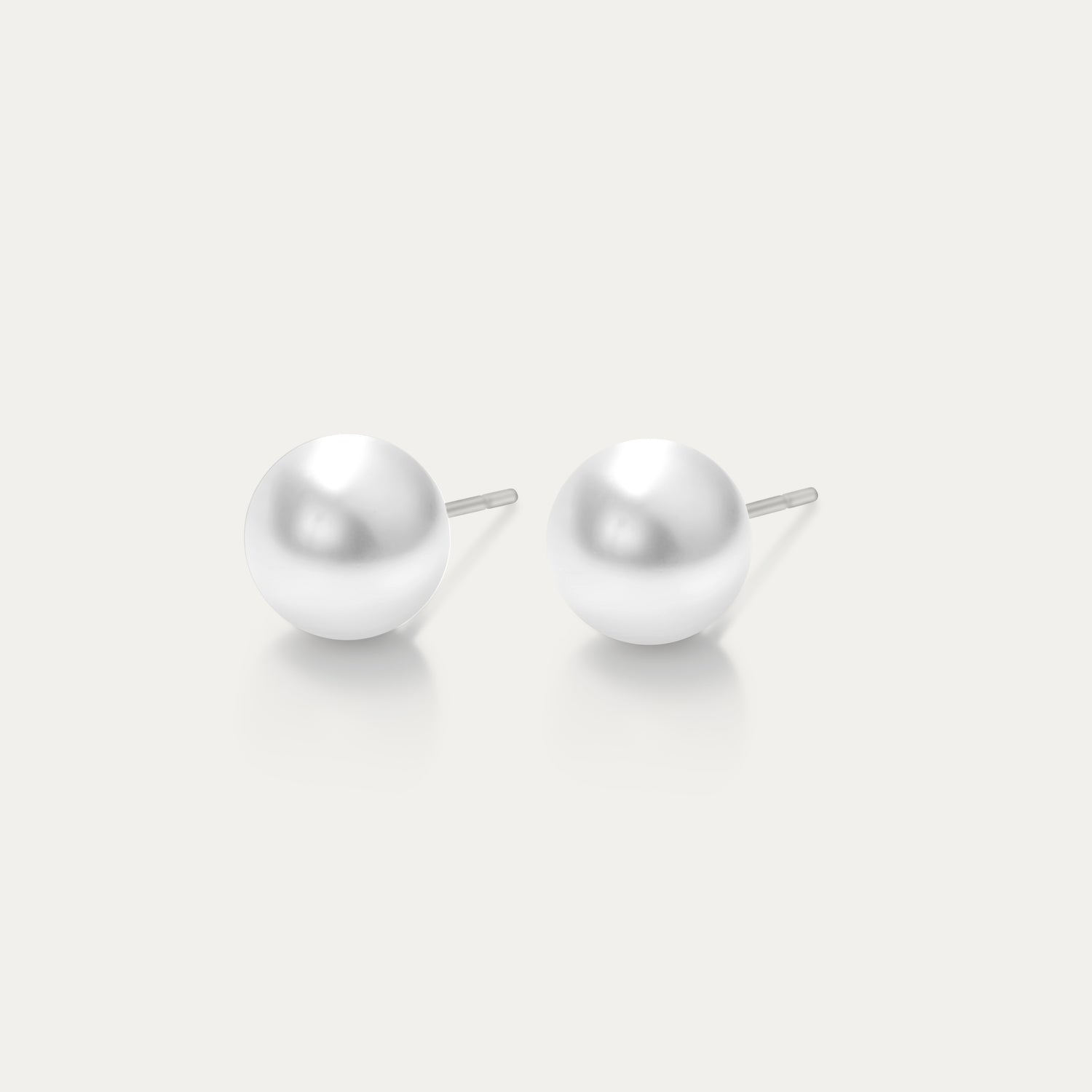 Perla - Classic White 6mm Pearl - Hypoallergenic Stainless Steel Stud Earring