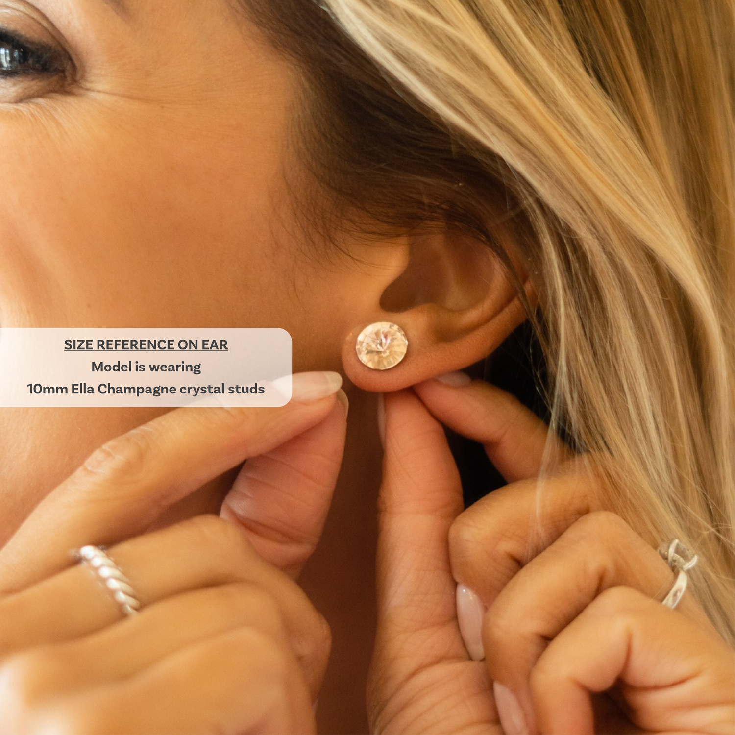 Ella - Sunflower - 10mm Yellow Color Crystal - Hypoallergenic Stainless Steel Stud Earring