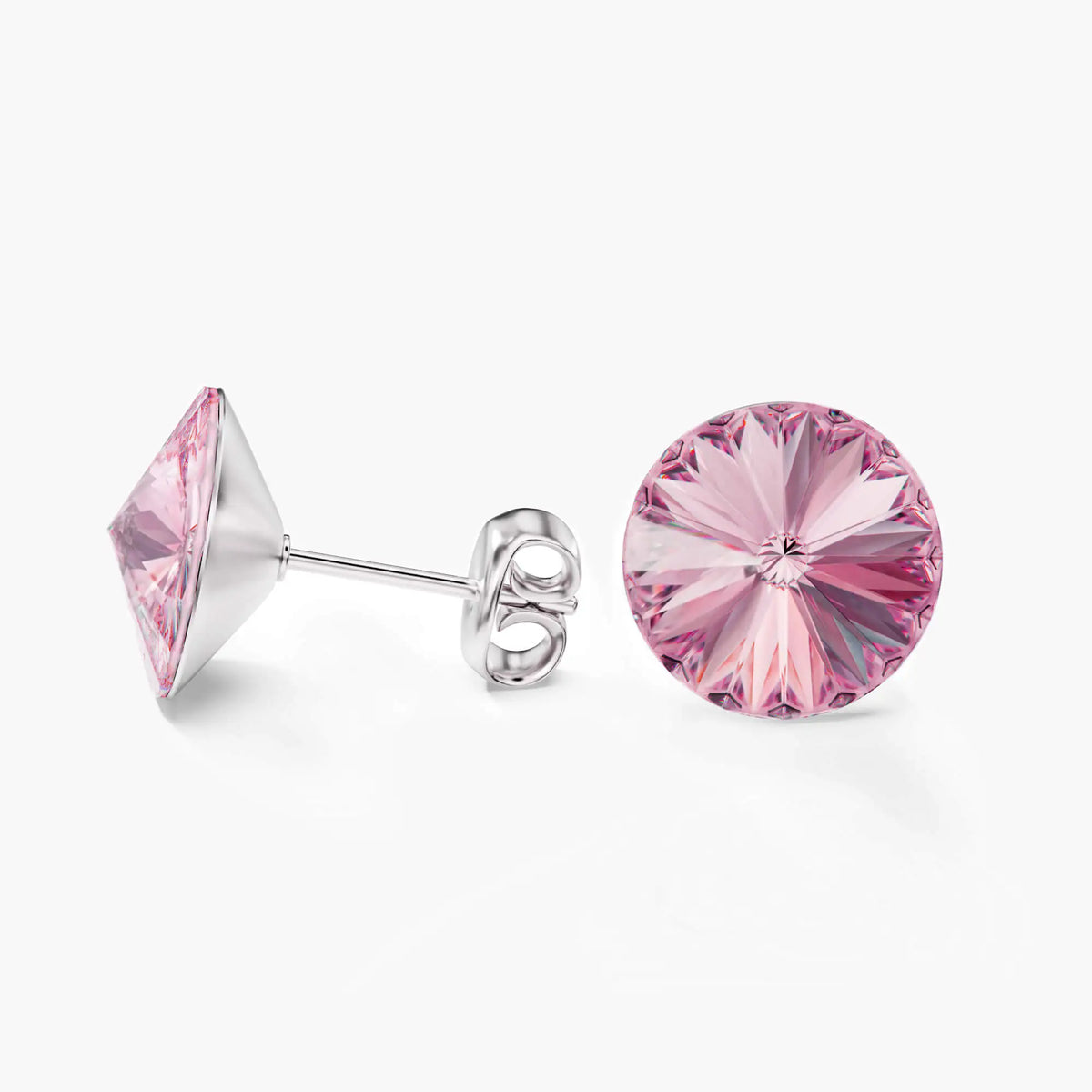 Ella - Light Rose - Cristal rose 10 mm - Boucles d&