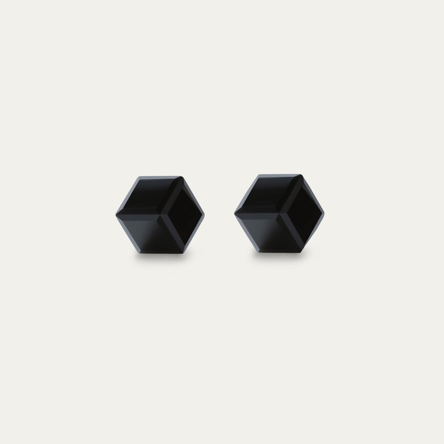 Irene - Jet Black - 4mm Black Color Cubic Crystal - Hypoallergenic Stainless Steel Stud Earring - Earrings - irene - cubic - 4mm - 280 - jet - Seona