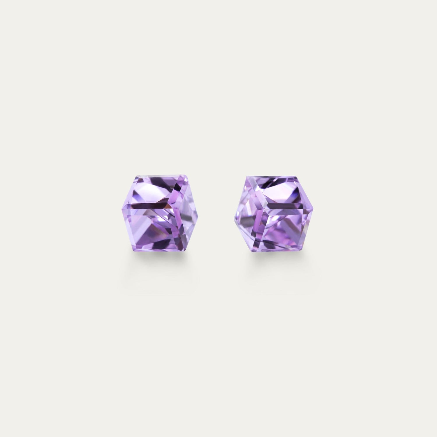 Irene - Violet - 4mm Purple Color Cubic Crystal - Hypoallergenic Stainless Steel Stud Earring - Earrings - irene - cubic - 4mm - 371 - violet - Seona