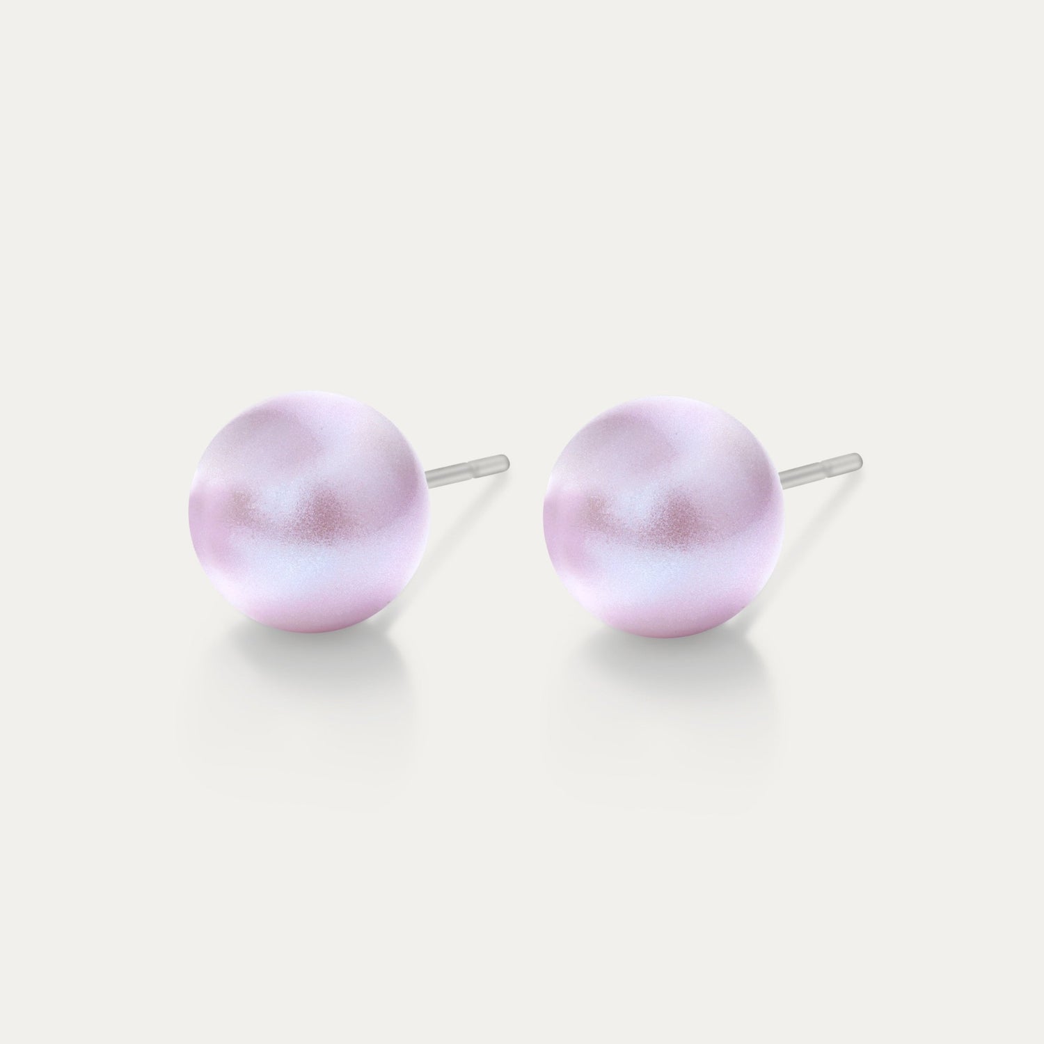 Perla - Iridescent Dreamy Rose 10mm Pearl - Hypoallergenic Stainless Steel Stud Earring - Pearl Earrings - perla - 2025 - IR - dreamy - rose - pearl - 10mm - Seona