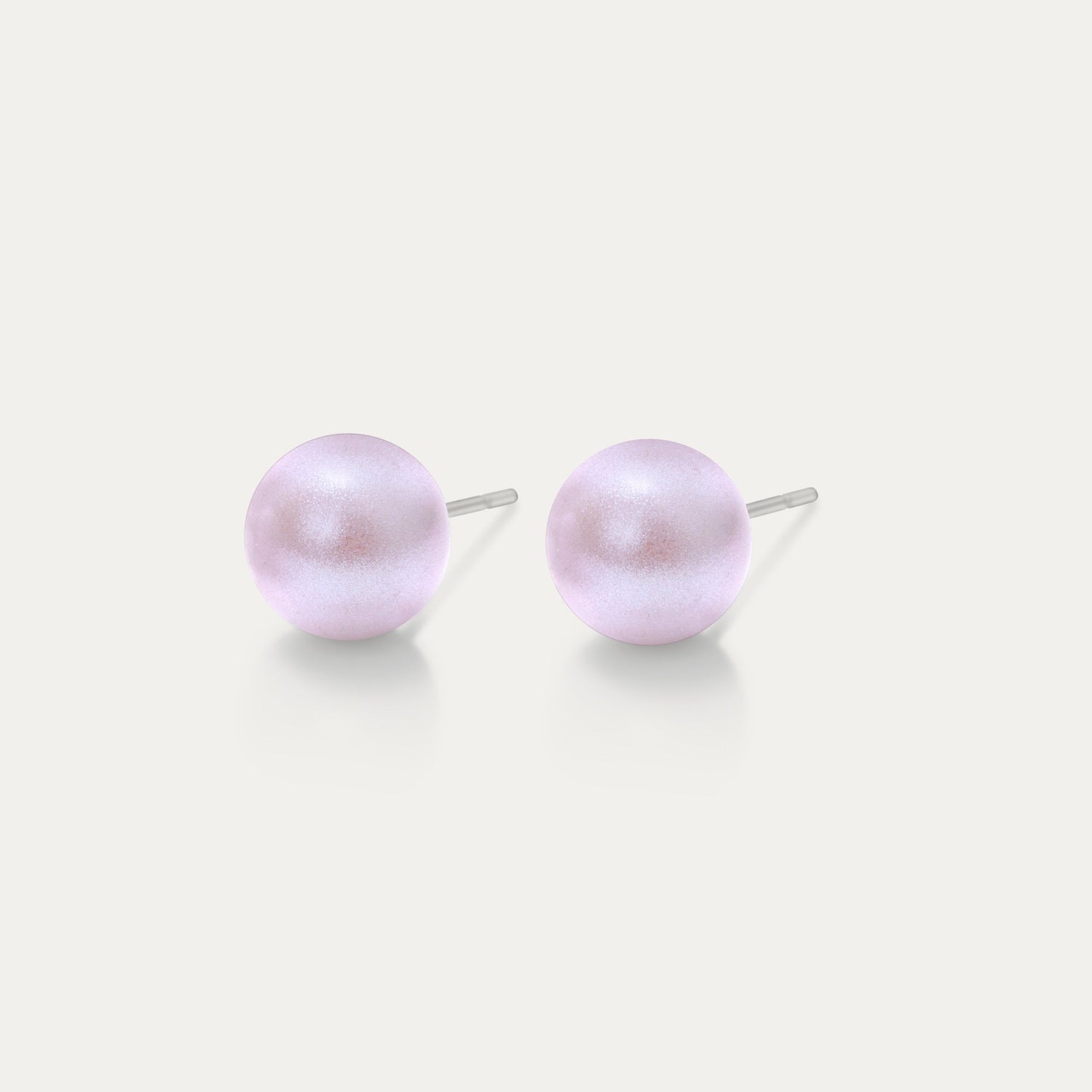 Perla - Iridescent Dreamy Rose 6mm Pearl - Hypoallergenic Stainless Steel Stud Earring - Pearl Earrings - perla - 2025 - IR - dreamy - rose - pearl - 6mm - Seona