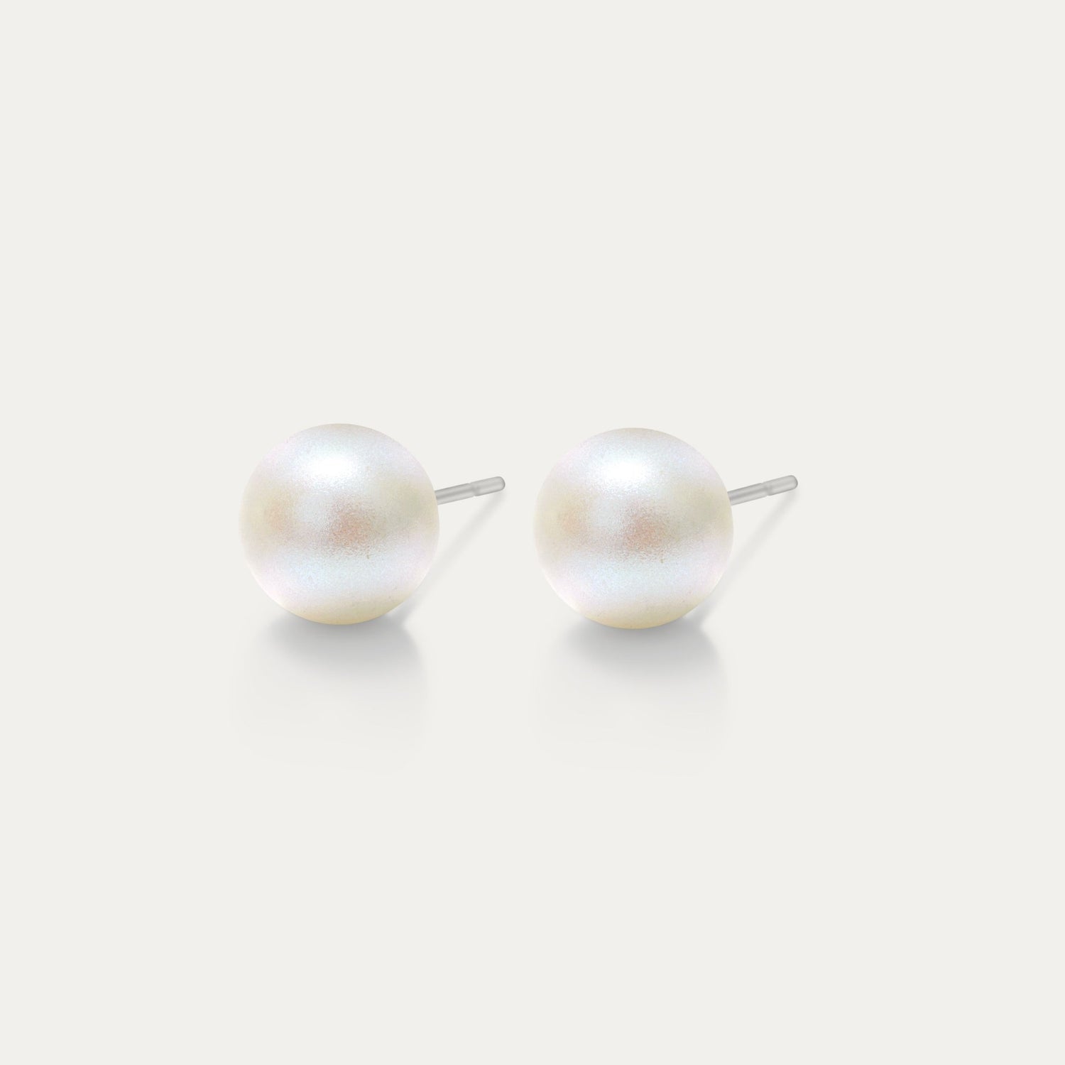 Perla - Pearlesecent White 6mm Pearl - Hypoallergenic Stainless Steel Stud Earring - Pearl Earrings - perla - 969 - PL - whitepearl - 6mm - Seona