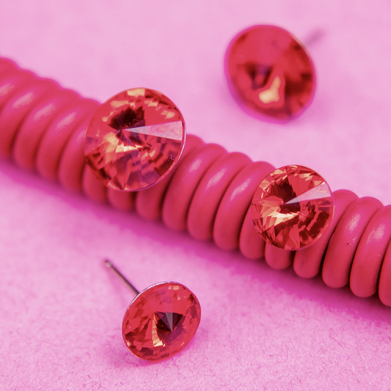 Red Crystal Earrings