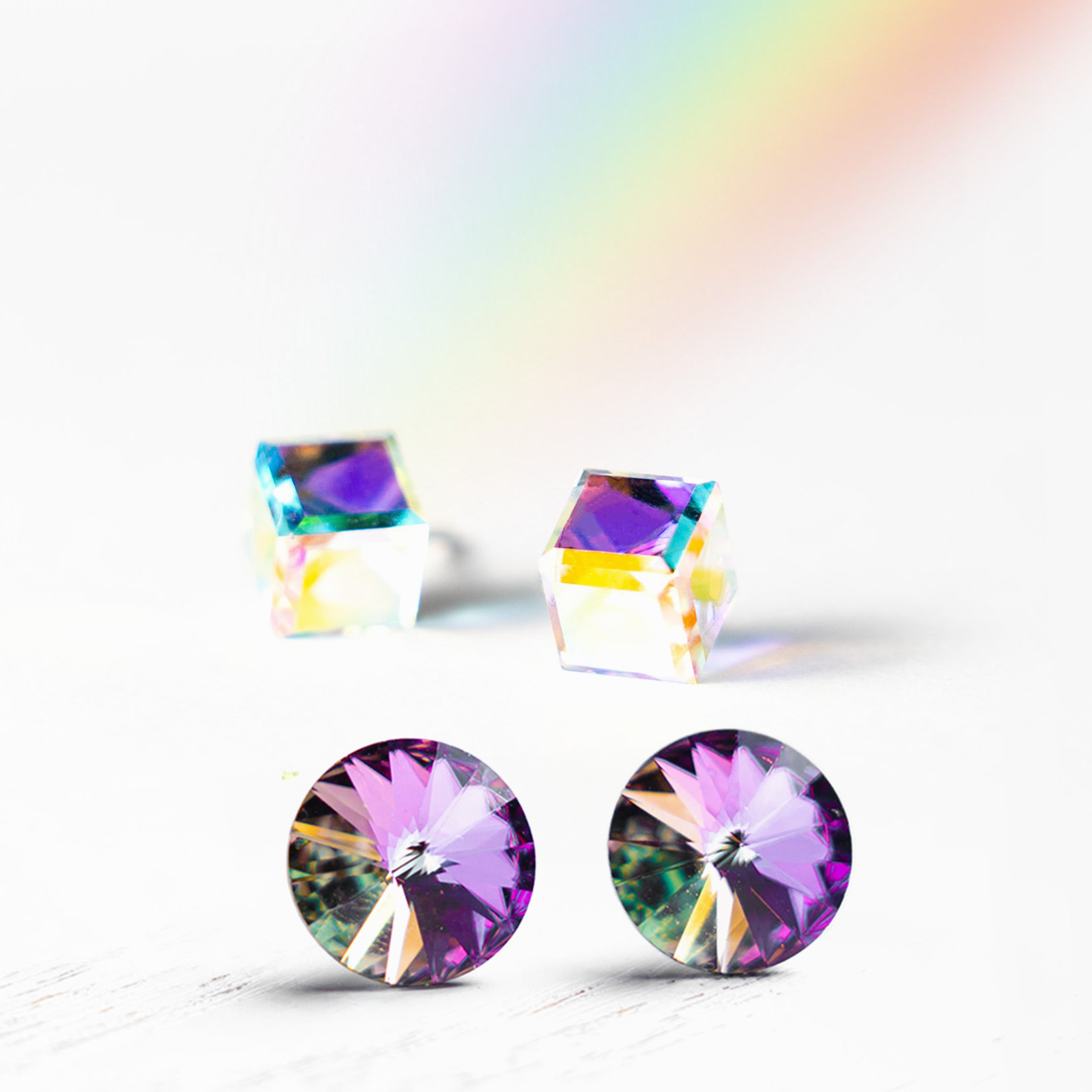 Iridescent Crystal Earrings