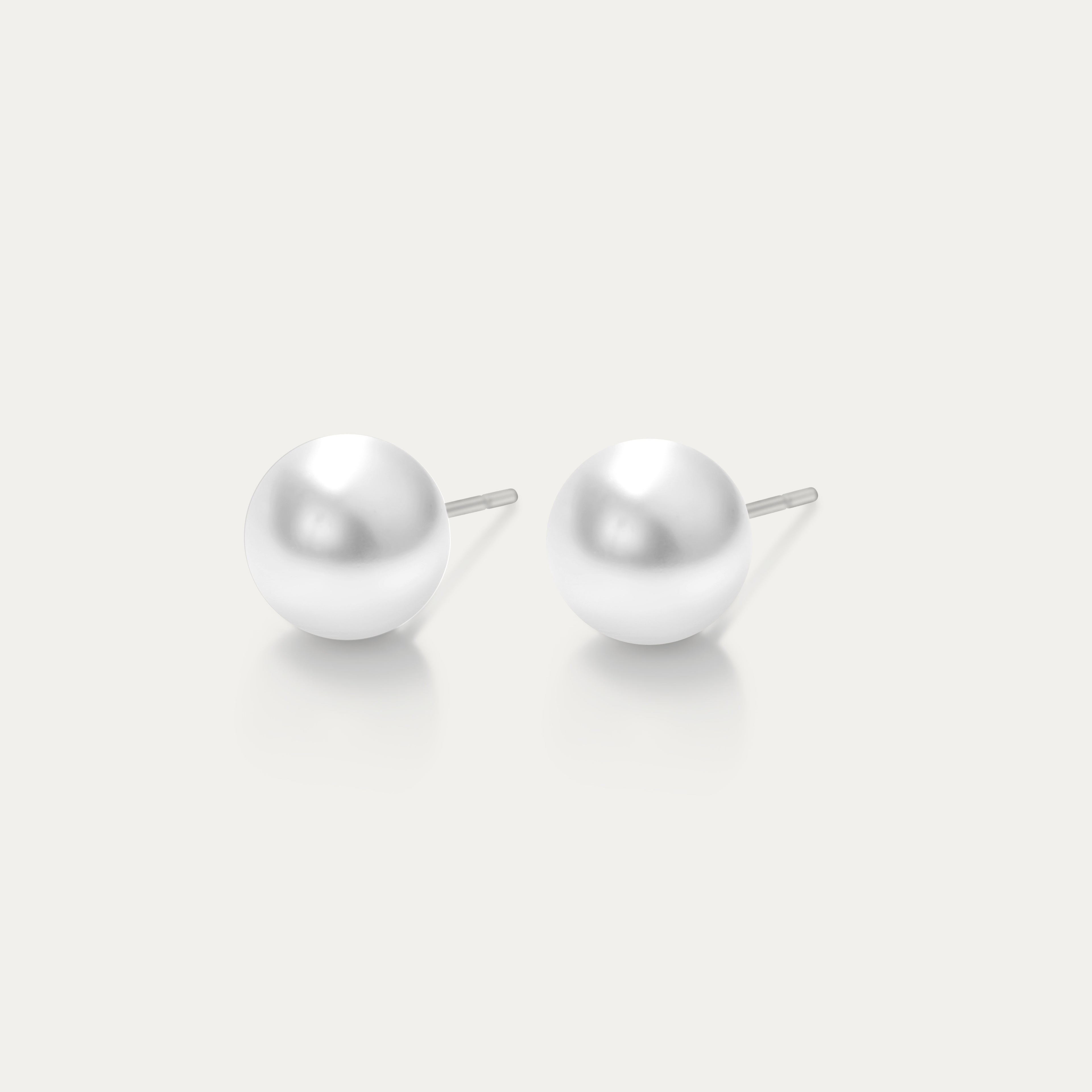 Perla - Perle blanche classique de 6 mm - Boucles d&