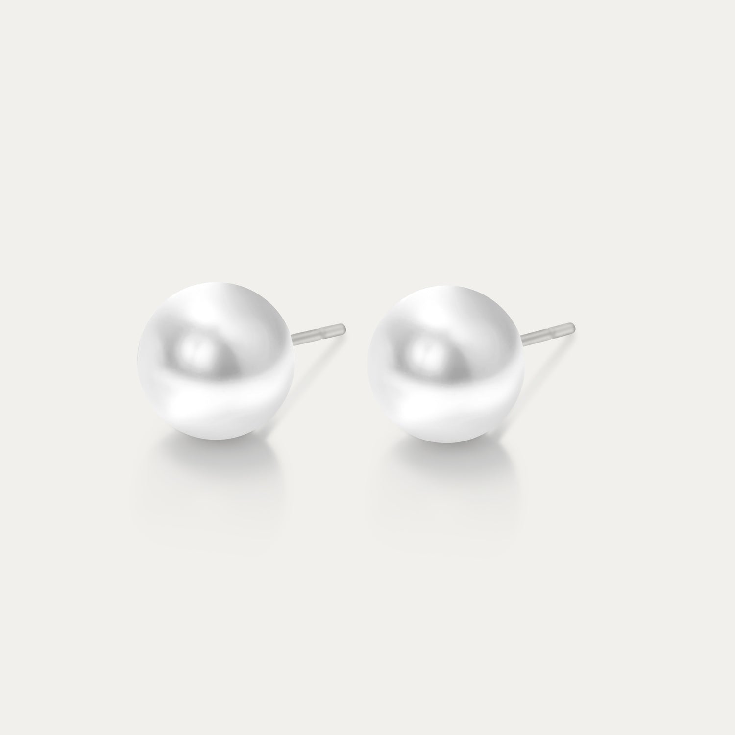 Perla - Perle blanche classique de 8 mm - Boucles d&