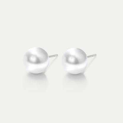 Perla - Perle blanche classique de 8 mm - Boucles d&