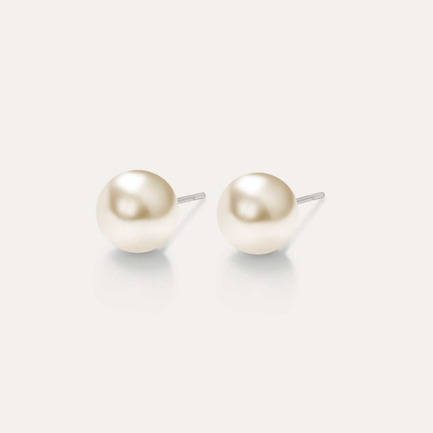 Perla - Classic Cream 6mm Pearl - Hypoallergenic Stainless Steel Stud Earring