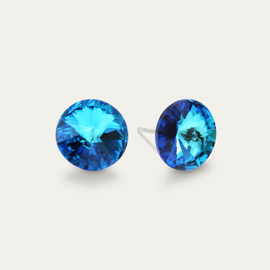 Ella - Bermuda Blue - Cristal irisé bleu et vert de 10 mm - Boucles d&