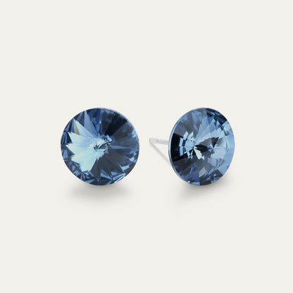 Ella - Denim Blue - Cristal bleu 10 mm - Boucles d&