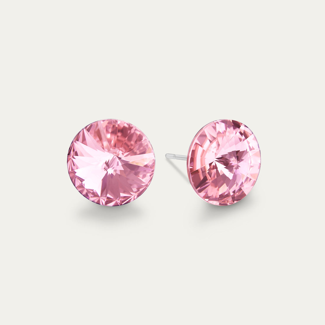 Ella - Light Rose - Cristal rose 10 mm - Boucles d&