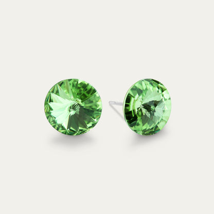 Ella - Péridot - Cristal de couleur verte 10 mm - Boucles d&