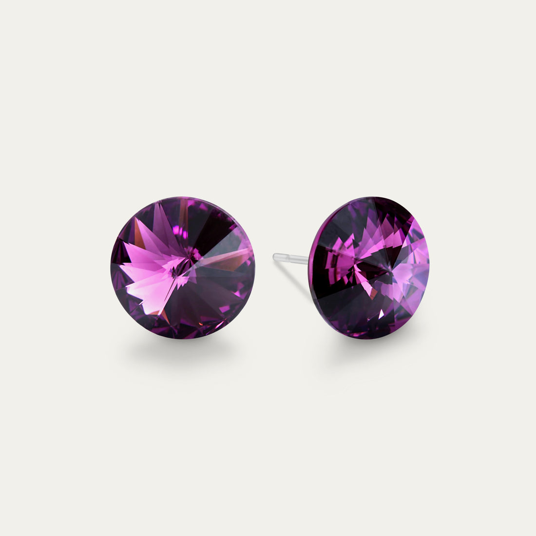 Ella - Améthyste - Cristal violet de 10 mm - Boucles d&