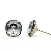 Sophia - Cushion Crystal -  Black-Diamond Earrings bySeona
