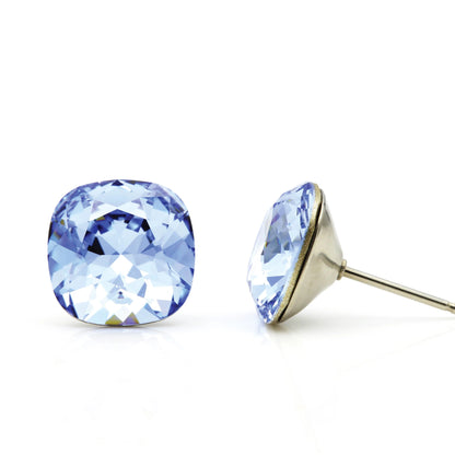 Sophia - Cushion Crystal -  Light-Sapphire Earrings bySeona