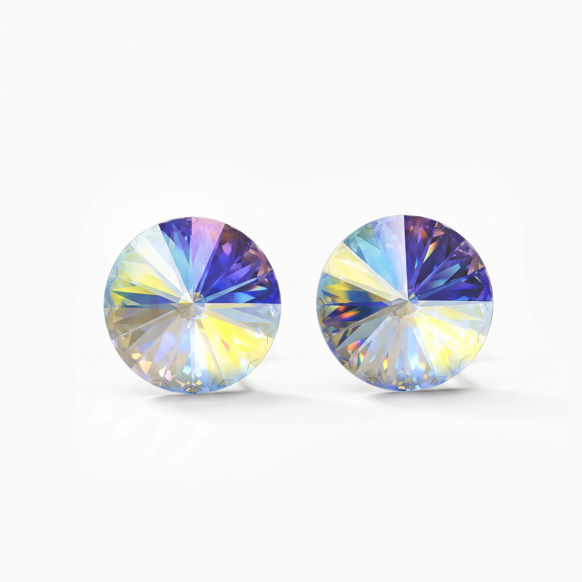 Ella Crystal Stud Earrings - Aurore Boreale