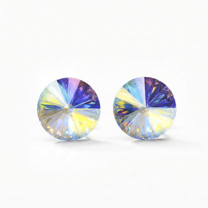 Ella Crystal Stud Earrings - Aurore Boreale
