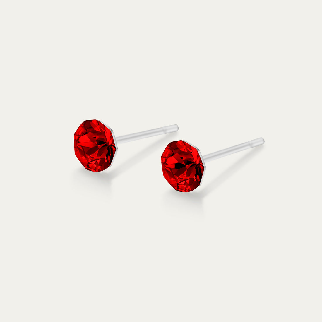 Clara - Light Siam - Cristal de couleur rouge 4 mm - Boucles d&