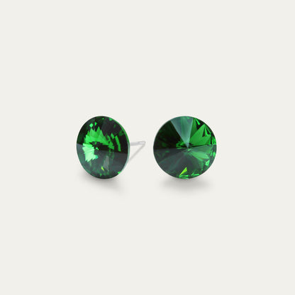 mila-green-dark-moss-green-8.3mm-stud-earrings