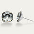 Sophia - Silver Night - 10mm Silver & Iridescent Color Crystal Cushion - Hypoallergenic Stainless Steel Stud Earring - Seona