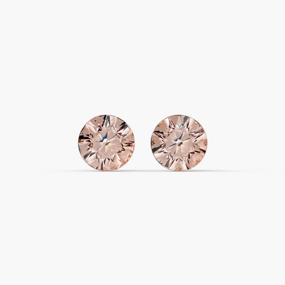 Aurora Crystal Stud Earrings - Champagne - Seona