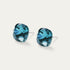 Sophia - Light Turquoise - 10mm Blue & Green Color Crystal Cushion - Hypoallergenic Stainless Steel Stud Earring - Seona