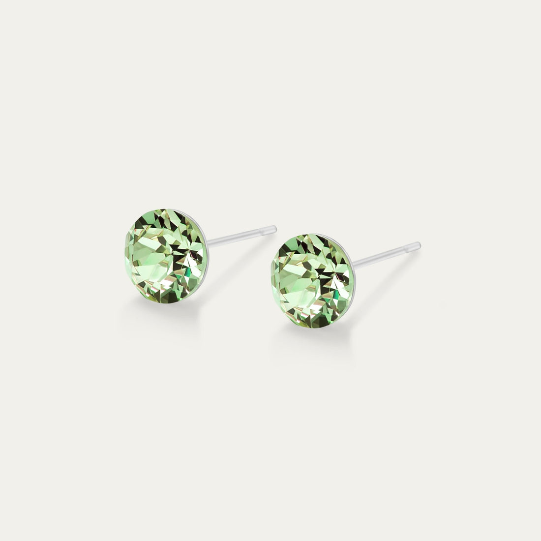 Aurora - Chrysolite - 6mm Green Color Crystal - Hypoallergenic Stainless Steel Stud Earring - Earrings - Aurora - Xirius - 6 - 238 - Chrysolite - Seona