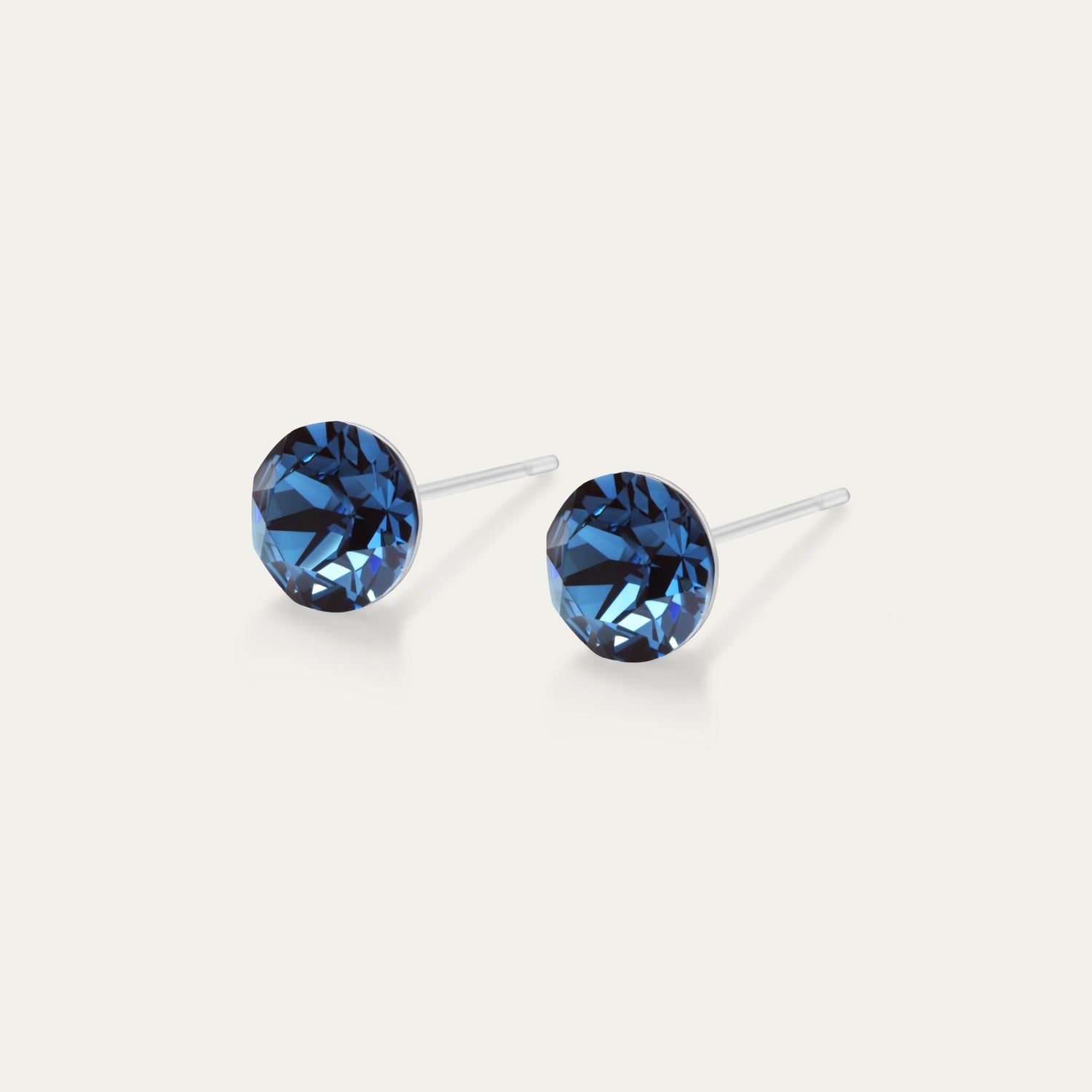 Aurora - Montana - 6mm Blue Color Crystal - Hypoallergenic Stainless Steel Stud Earring - Earrings - Aurora - Xirius - 6 - 207 - Montana - Seona