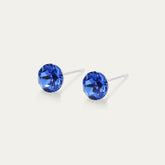 Aurora - Sapphire - 6mm Blue Color Crystal - Hypoallergenic Stainless Steel Stud Earring - Earrings - Aurora - Xirius - 6 - 206 - Sapphire - Seona