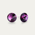 Ella - Amethyst - 10mm Purple Color Crystal - Hypoallergenic Stainless Steel Stud Earring - Earrings - Ella - Rivoli - 10 - 204 - Amethyst - Seona