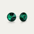 Ella - Emerald - 10mm Green Color Crystal - Hypoallergenic Stainless Steel Stud Earring - Earrings - Ella - Rivoli - 10 - 205 - Emerald - Seona