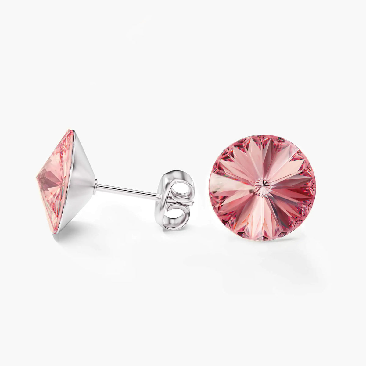 Ella - Rose Peach - Cristal de couleur rose 10 mm - Boucles d&