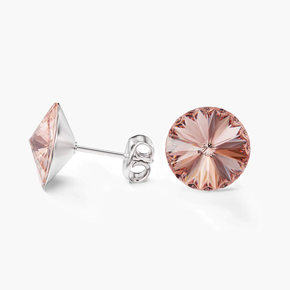 Ella - Vintage Rose - Cristal rose 10 mm - Boucles d&