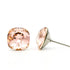 Sophia - Antique Pink - 8mm Pink Color Crystal Cushion - Hypoallergenic Stainless Steel Stud Earring - Seona