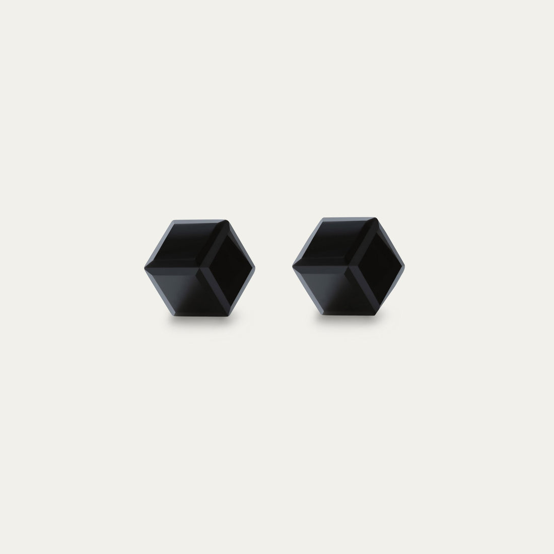 Irene - Jet Black - 4mm Black Color Cubic Crystal - Hypoallergenic Stainless Steel Stud Earring - Earrings - irene - cubic - 4mm - 280 - jet - Seona