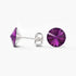 Mila Crystal Stud Earrings - Amethyst - Seona