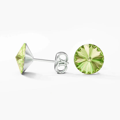 Mila - Chrysolite - Cristal de couleur verte de 8 mm - Boucles d&