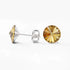 Mila Crystal Stud Earrings - Light Colorado Topaz - Seona