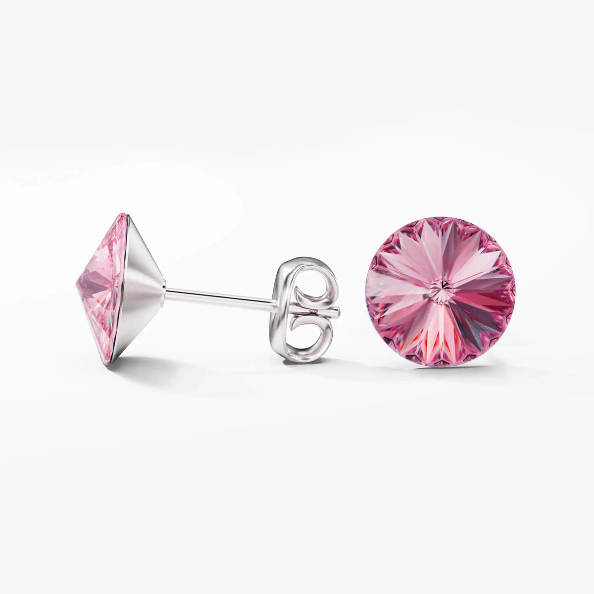 Mila - Rose - Cristal de couleur rose 8 mm - Boucles d&