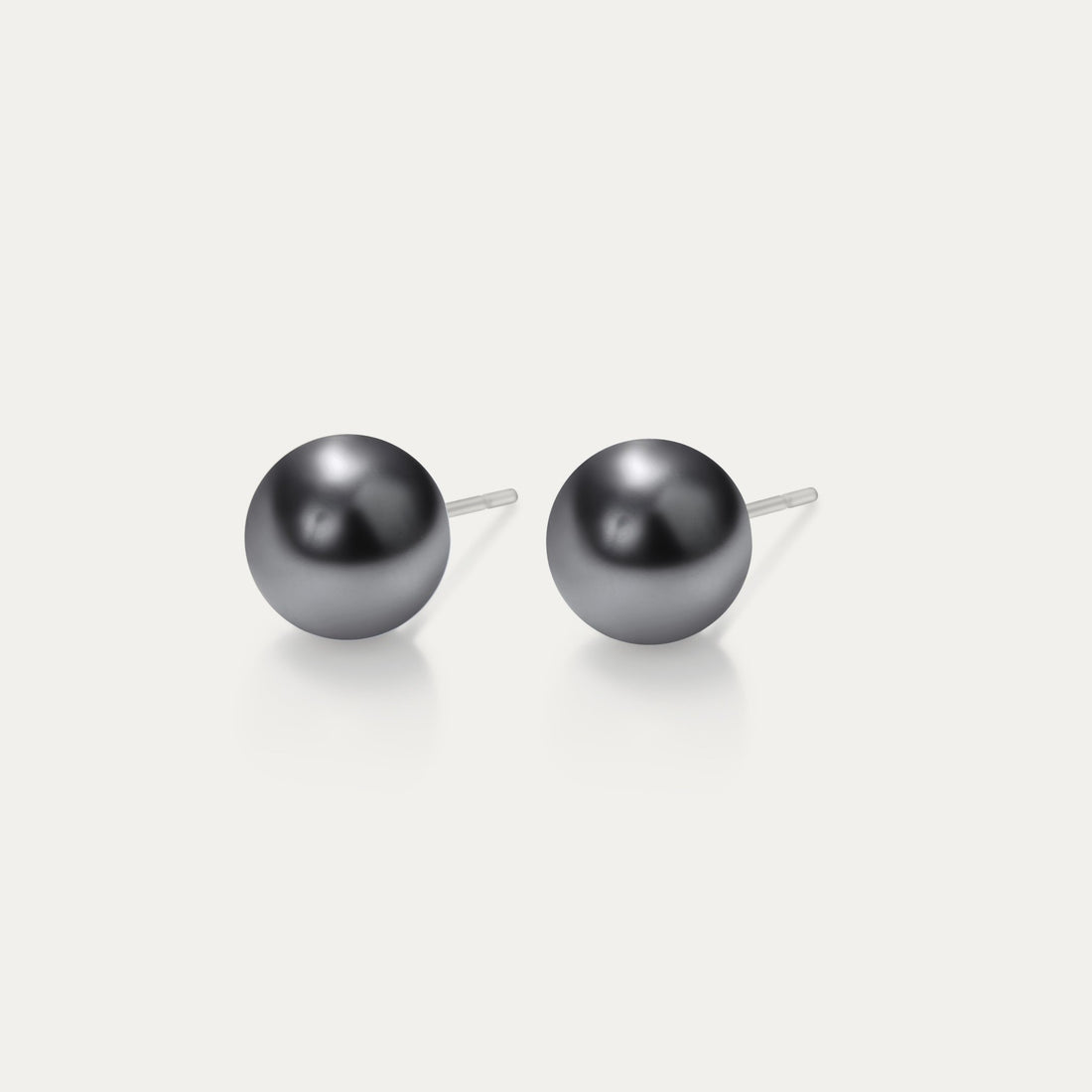 Perla - Black 6mm Pearl - Hypoallergenic Stainless Steel Stud Earring - Pearl Earrings - perla - 298 - black - pearl - 6mm - Seona