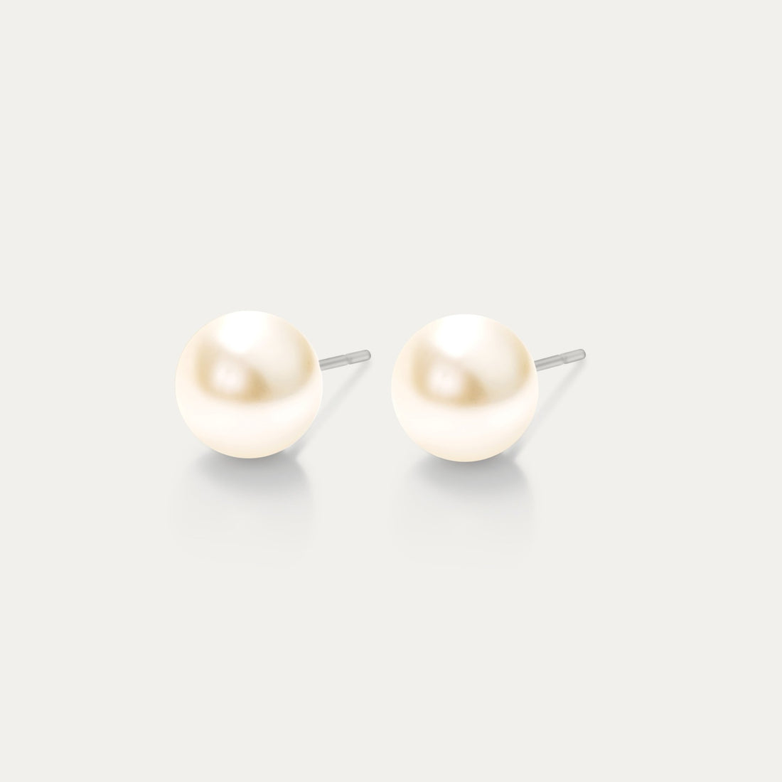 Perla - Creamrose 6mm Pearl - Hypoallergenic Stainless Steel Stud Earring - Pearl Earrings - perla - 621 - creamrose - pearl - 6mm - Seona