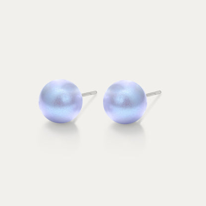 Perla - Iridescent Dreamy Blue 8mm Pearl - Hypoallergenic Stainless Steel Stud Earring - Pearl Earrings - perla - 2026 - IR - dreamy - blue - pearl - 8mm - Seona