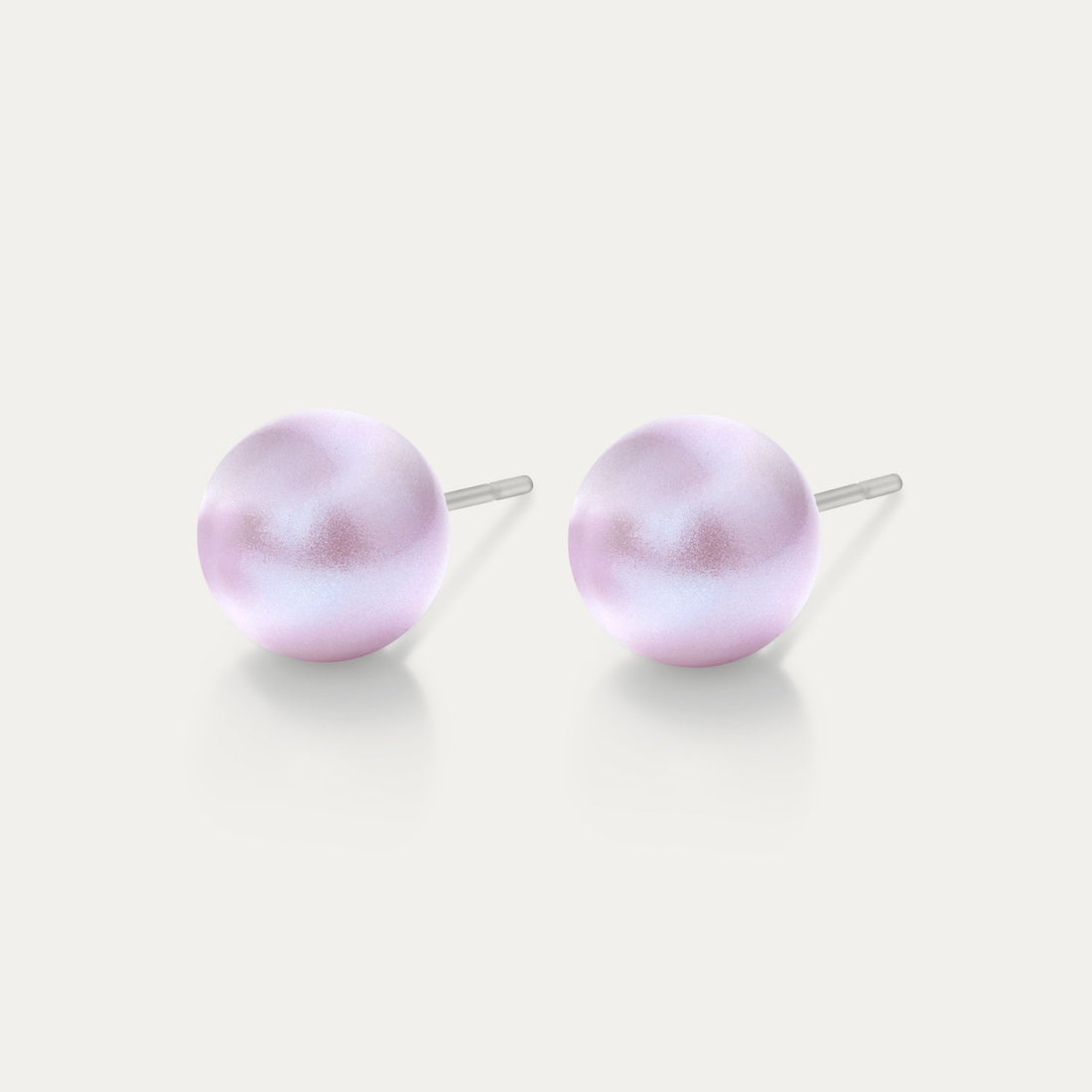 Perla - Iridescent Dreamy Rose 10mm Pearl - Hypoallergenic Stainless Steel Stud Earring - Pearl Earrings - perla - 2025 - IR - dreamy - rose - pearl - 10mm - Seona