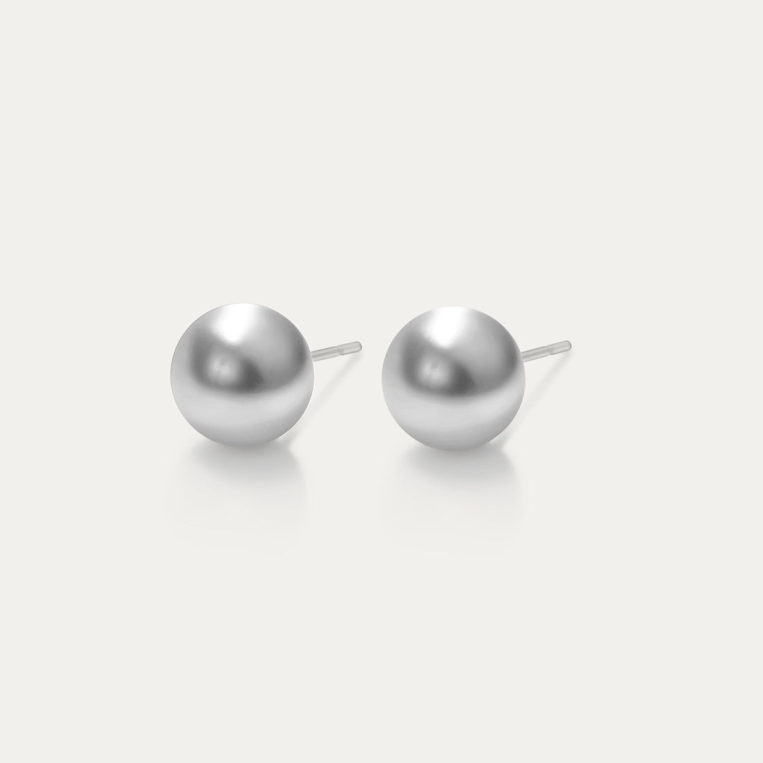 Perla - Light Grey 6mm Pearl - Hypoallergenic Stainless Steel Stud Earring - Pearl Earrings - perla - 616 - light - grey - pearl - 6mm - Seona