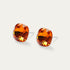 Sophia - Tangerine - 10mm Orange Color Crystal Cushion - Hypoallergenic Stainless Steel Stud Earring - Earrings - Sophia - 10 - 259 - Tangerine - Seona